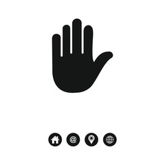 Hand vector icon symbol illustration