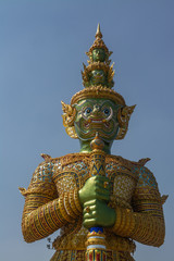 Fine Arts Statue Thai culture has a unique and colorful style in Bangkok of Thailand