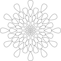 Coloring of abstract radial geometric pattern of the flower