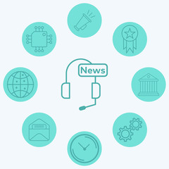 Fototapeta premium News vector icon sign symbol