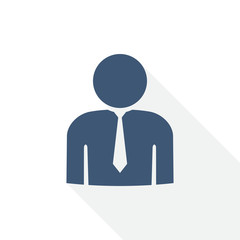 Man vector icon, businessman, male concept flat design illustration for web design and mobile applications