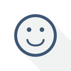 Smile vector icon, smiley, emoticon, happy face concept flat design illustration for web design and mobile applications