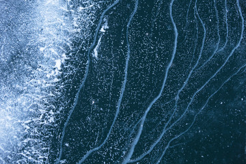 Obraz na płótnie Canvas Snow and ice of Baikal lake. Winter texture