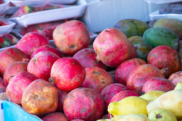 pomegranate in a bazaar in Egypt close up