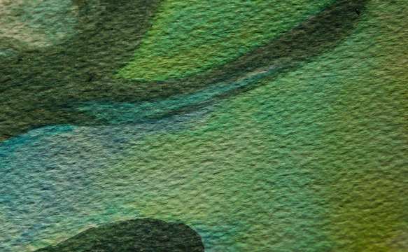 joli ambiance de bleu et de vert en aquarelle