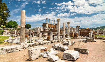 Ruins of the St. John Basilica at Ephesus in Turkey - obrazy, fototapety, plakaty