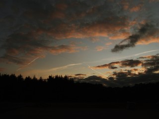 sunset in the sky