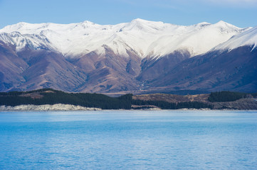 Snow mountain in south island New Zealand 