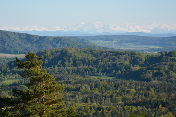 Säntis - Alpen - Blick in Schweiz 
