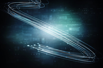 2d illustration Abstract futuristic electronic circuit technology background