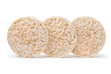 Rice waffles in a row