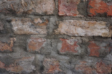 old red brick wall background