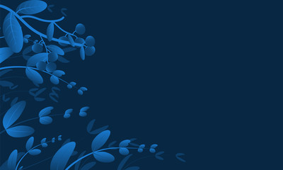 Fototapeta na wymiar Leaves background with beautiful color blue classic