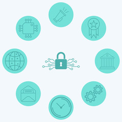 Padlock vector icon sign symbol