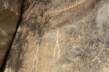 Petroglyphe im Qobustan Nationalpark-Aserbaidschan