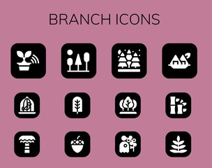 branch icon set