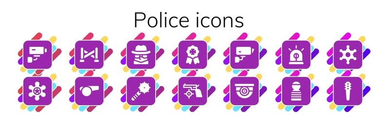 police icon set