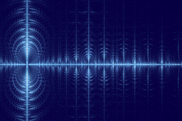 Abstract fractal pattern on blue background