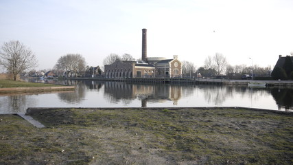 old pumping station near amsterdam