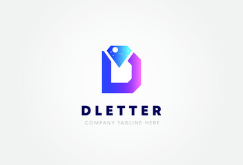 Letter D Diamond Creative Business Logo