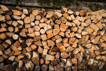 pile of woods close up 