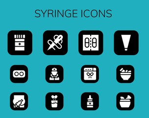 syringe icon set