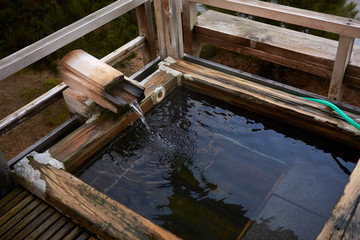 Japanese open air hot spring 