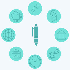Pen vector icon sign symbol