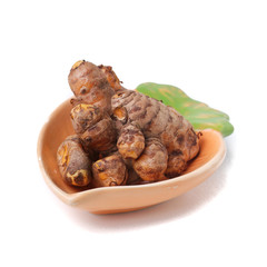 ginger or resembling ginger root on the background new.