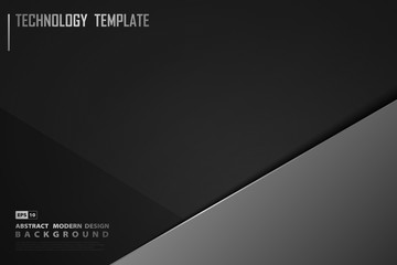 Abstract modern gradient black template design background. illustration vector eps10