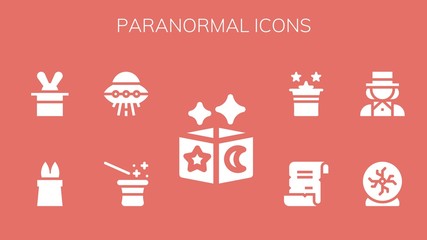 paranormal icon set