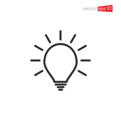 Light Bulb Icon Design Vector