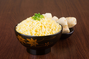 ginger or ginger fried rice on the background new.