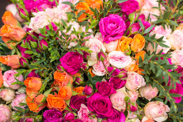 Obraz na płótnie Canvas bouquet of rose flowers, background, texture