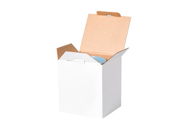 White carton box for ceramic or porcelain tea cup