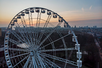 Ferris wheel at the Old Market in the city of Lodz, Poland. © Tomasz Warszewski