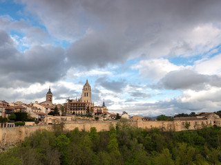 Fototapeta na wymiar Overview of the city of Segovia