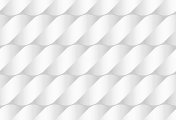 Vector seamless pattern of twisted bands stylized as ropes. White texture illustration.