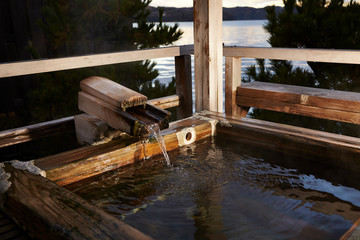 Obraz premium Japanese open air hot spring 