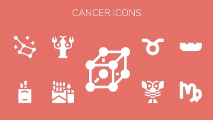 cancer icon set