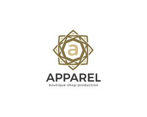 Apparel letter A logo design