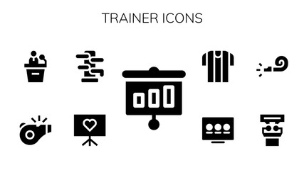 trainer icon set