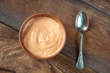 Bowl of Thousand Island dressing