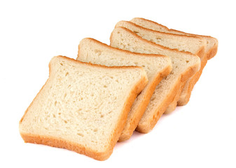 toast wheat bread sliced isolated on white background
