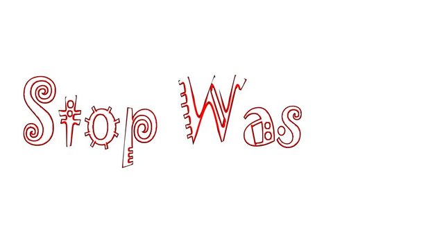 Stop Wasting, concept words drawing on white board.