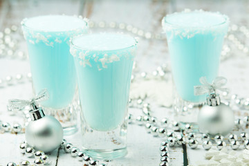 Three shots with Frost Jack cocktail	