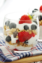 Yogurt with fresh berry and granola