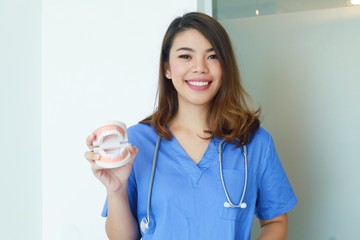 female doctor with stethoscope