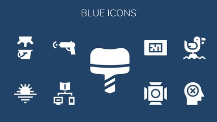 blue icon set