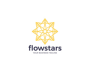 Abstract flower logo design
